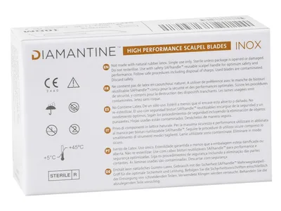 Lame chirurgicale din oțel inoxidabil diamantine N. 10 - sterile
