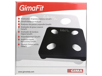 Cântar pentru greutate și grăsime corporală GIMAFIT cu GimaAPP și Bluetooth - negru