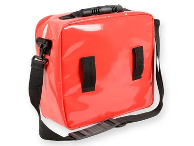 Geantă CUBO BAG PVC cu acoperire - roșie