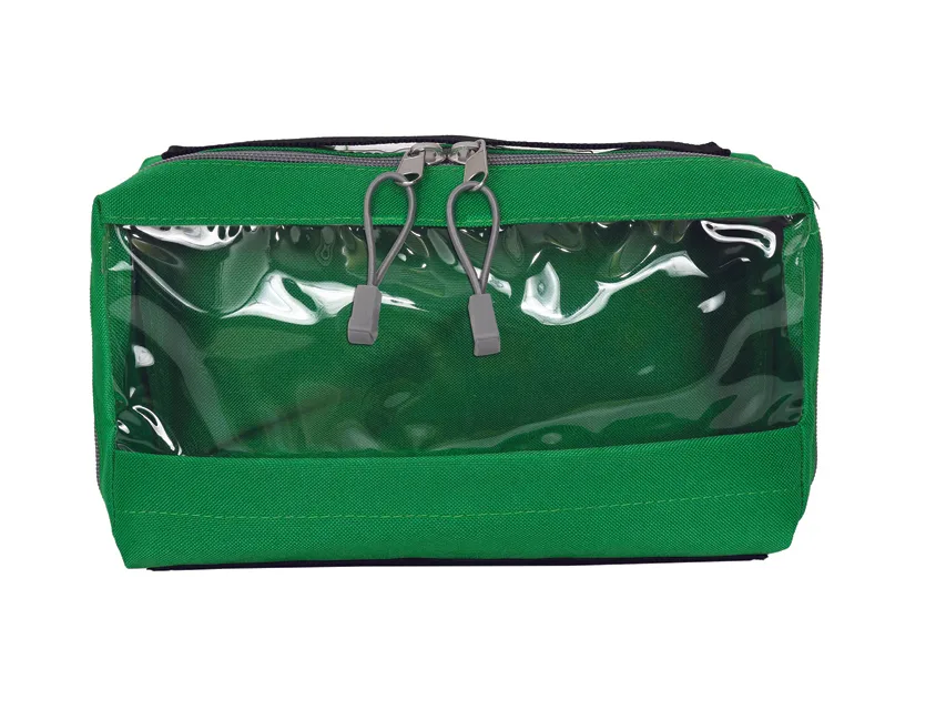 E3 RECTANGULAR BAG padded with window and handle - verde