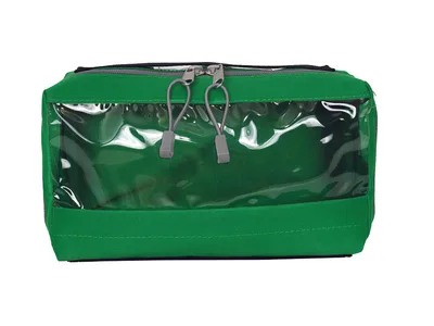 E3 RECTANGULAR BAG padded with window and handle - verde