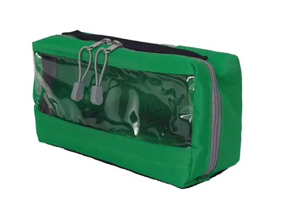 E3 RECTANGULAR BAG padded with window and handle - verde