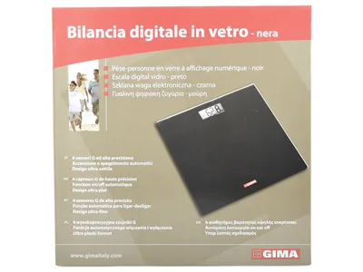 Cântar digital din sticlă - negru