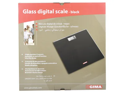 Cântar digital din sticlă - negru