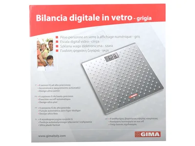 Cântar digital din sticlă - gri