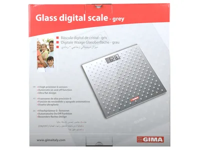 Cântar digital din sticlă - gri