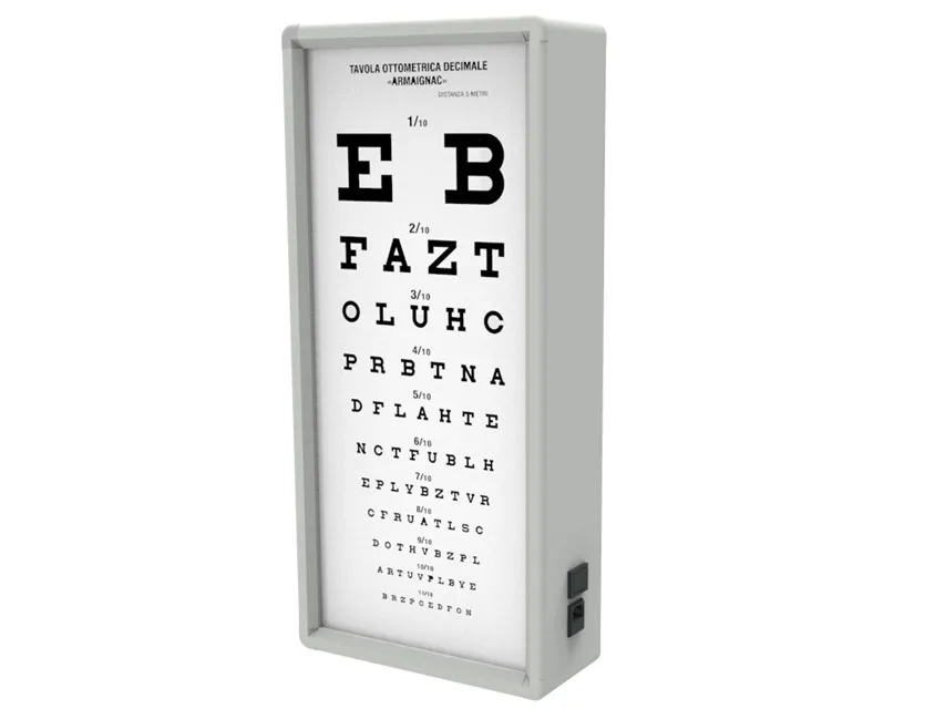 Tablă optometrică iluminată ARMAGNAC 5 m