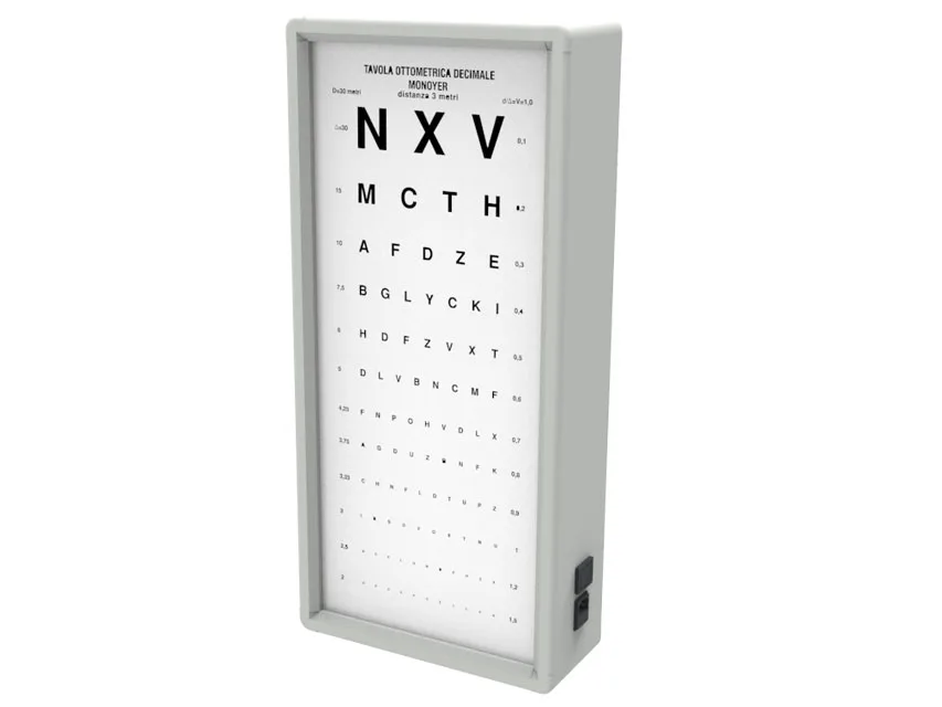 Tablă oftalmologică iluminată MONOYER 3 m