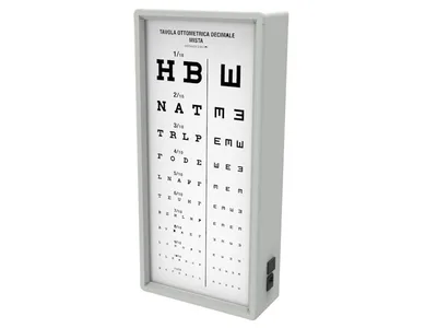 Tablă optometrică MIXED DECIMAL iluminată 3 m