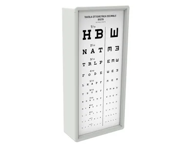 Tablă optometrică MIXED DECIMAL iluminată 3 m