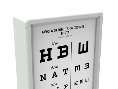 Tablă optometrică MIXED DECIMAL iluminată 3 m