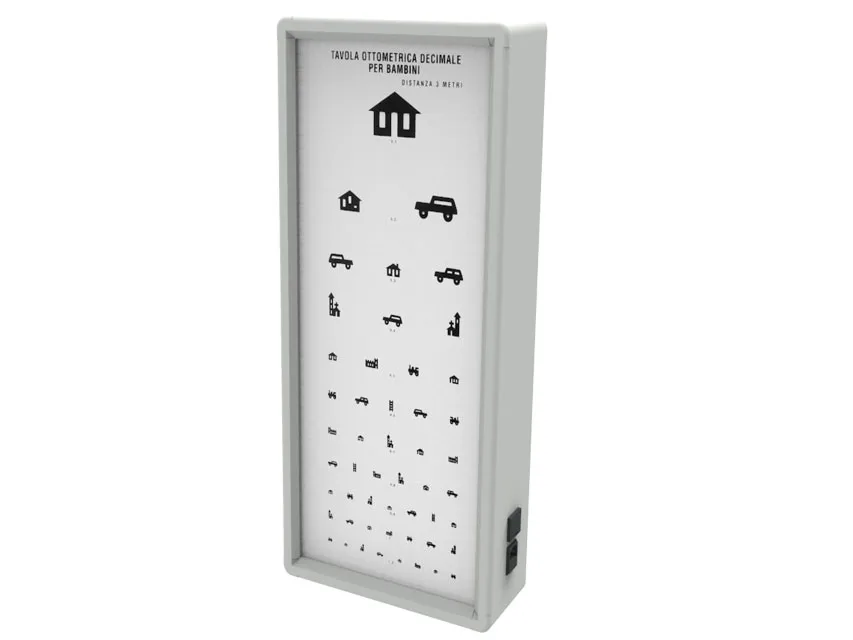 Tablă optometrică iluminată pentru copii 3 m