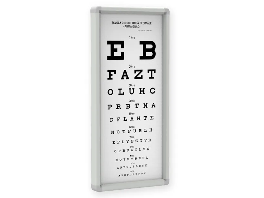 Tablă optometrică Armagnac - 5 m - neîluminată