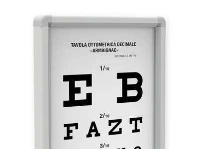 Tablă optometrică Armagnac - 5 m - neîluminată