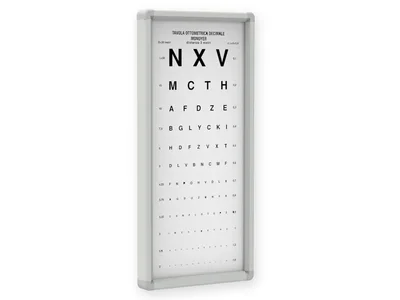 Tablă optometrică Monoyer - 3 m - neils