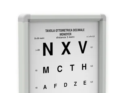Tablă optometrică Monoyer - 3 m - neils
