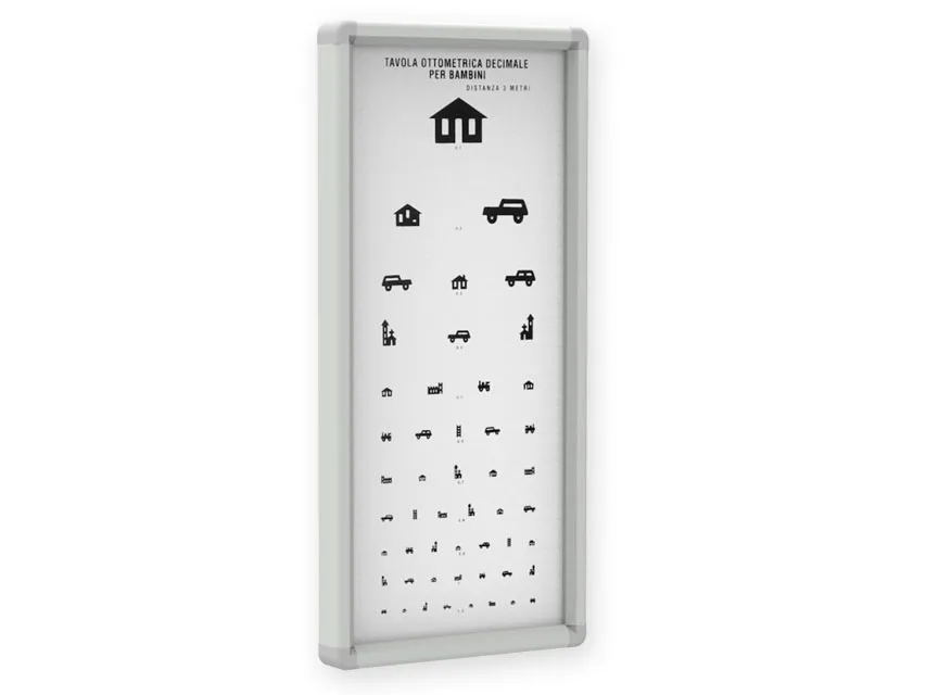 Tablă optometrică pentru copii - 3 m - neils luminată
