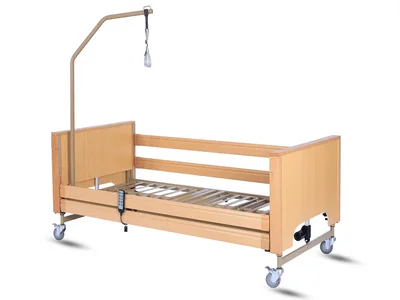 Pat de spital cu 4 motoare, reglabil în înălțime 84-125 cm - 3 articulații - 4 secțiuni