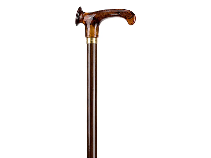 Raffaello wood stick - "T" right handle - tortoiseshell