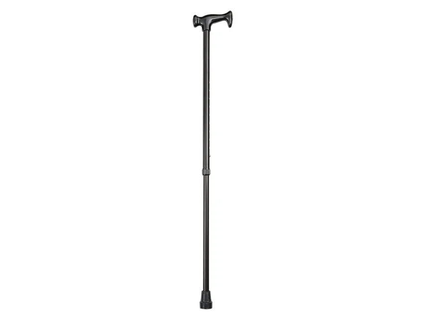 Baston din aluminiu cu mâner în T - negru