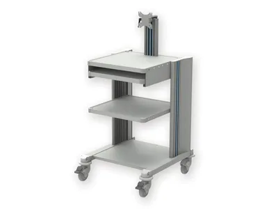 Pro cart - 2 rafturi, tastatura, suport monitor