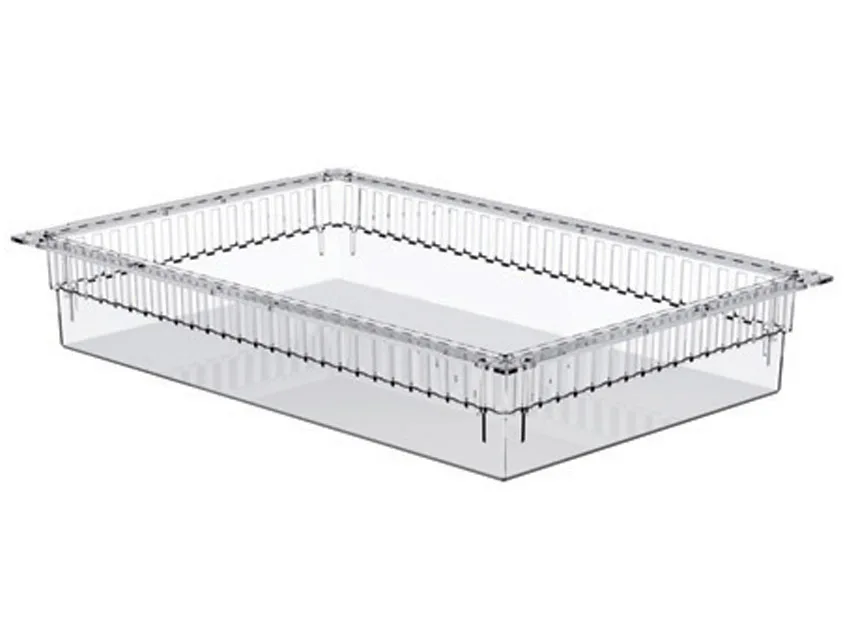 Sertar plastic transparent ISO 600x400x100 mm - deschis