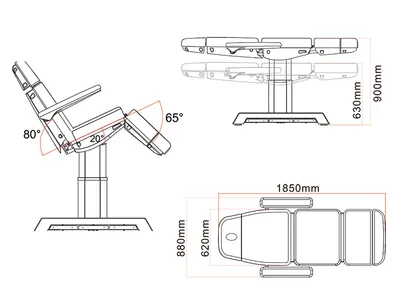 Scaun SABA - electric 4 motoare - albastru avio