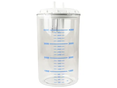 Sticlă 4 l cu capac - autoclavabilă 121°C