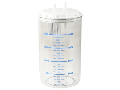 Sticlă 4 l cu capac - autoclavabilă 121°C