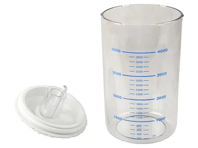 Sticlă 4 l cu capac - autoclavabilă 121°C