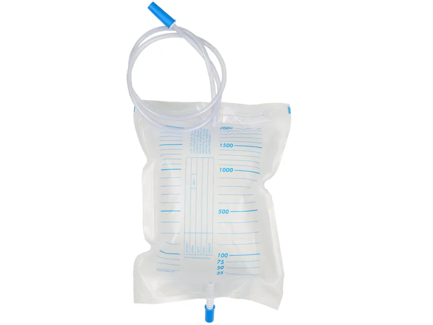 Sac de urină 2000 cc - tub 90 cm - cu supapă de nenreturn/evacuare