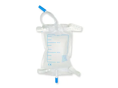 Pungă urinară de gambă 750 cc - tub 10 cm cu 1 set bretele cu nasturi