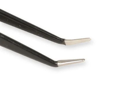Forceps bipolare european fără aderență, drept, 18 cm - vârf angled 1 mm