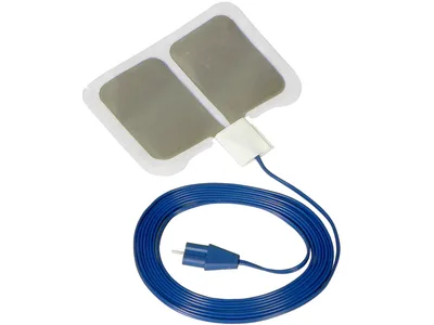 Placa neutra bipolara de unica folosinta pentru electrochirurgie cu conector - cu gel solid - cablu 3 m - tip Valleylab - adult