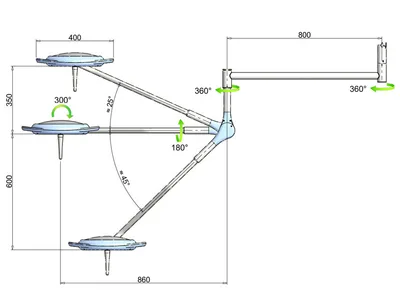 Pentaled 12 LED light - plafon