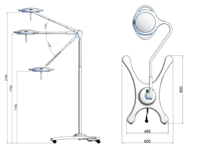 Pentaled 12 LED light - cărucior cu grup baterie