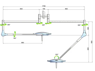 Pentaled 12 LED light - plafonă dublă