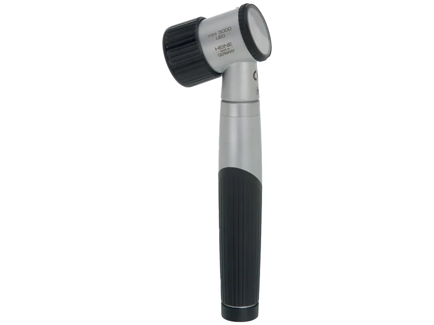 HEINE MINI 3000 LED DERMATOSCOPE cu geantă moale, placă de contact cu scară D-888.78.021