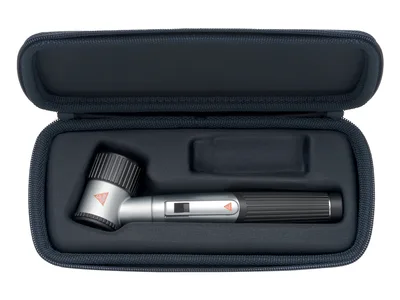 HEINE MINI 3000 LED DERMATOSCOPE cu geantă moale, placă de contact cu scară D-888.78.021