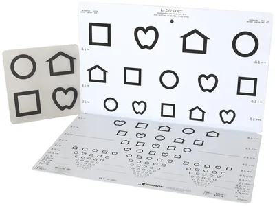 Card de testare vedere lea symbols distanta pe 15 linii - 3 m (10 feet)