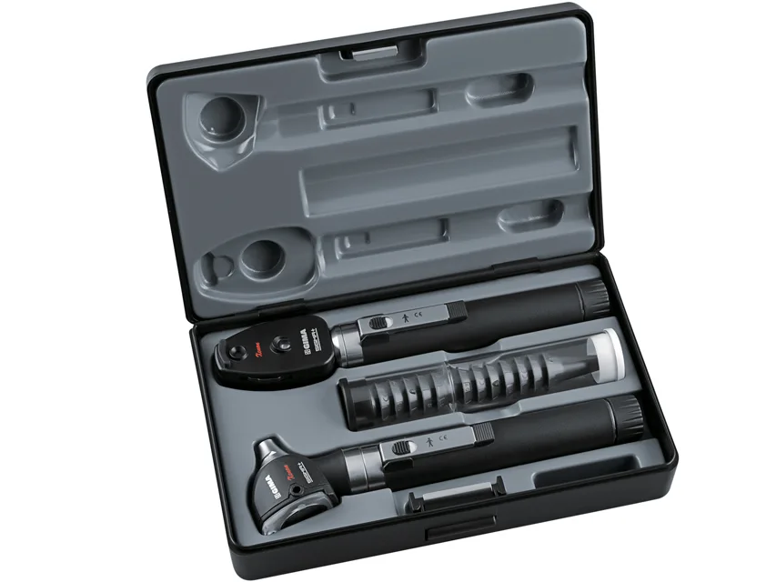Set oto-oftalmoscop SIGMA F.O. cu 2 mânere - geantă