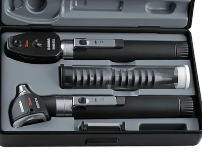 Set oto-oftalmoscop SIGMA F.O. cu 2 mânere - geantă