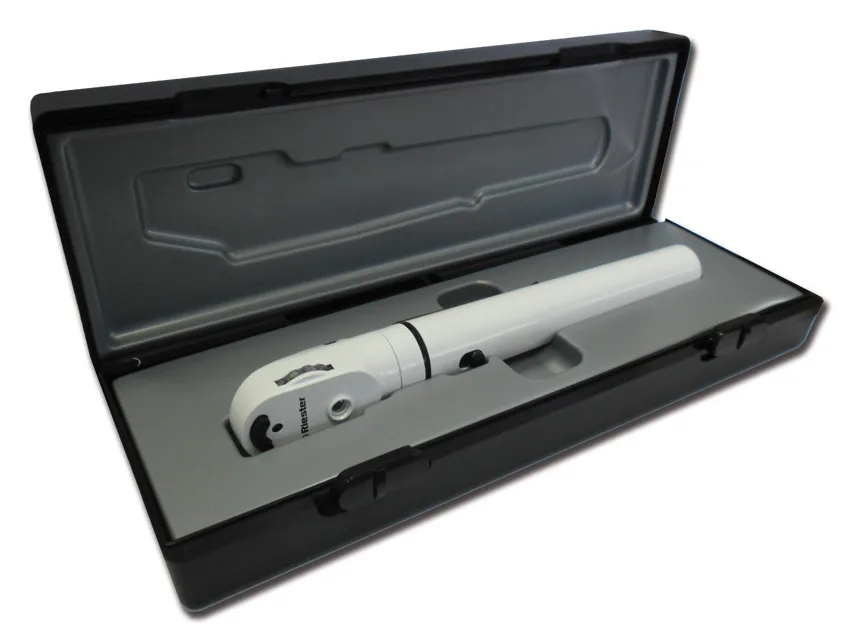 E-SCOPE oftalmoscop F.O. - LED 3.7V - alb în carcasă rigidă