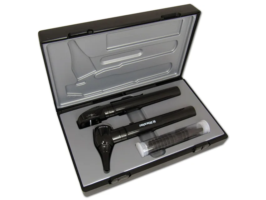 E-SCOPE diagnostic kit - LED 3.7V - negru în carcasă rigidă