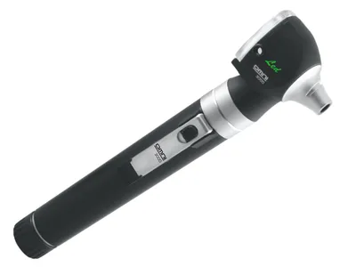 Otoscop LED cu fibră optică SIGMA F.O. 2.5V cu mâner reîncărcabil și baterie - pungă - negru