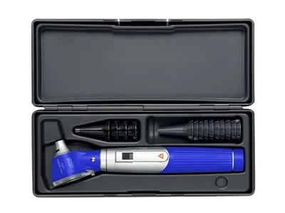 Otoscop HEINE MINI 3000 LED DIRECT cu vârfuri reutilizabile și husă - albastru - D-856.20.021
