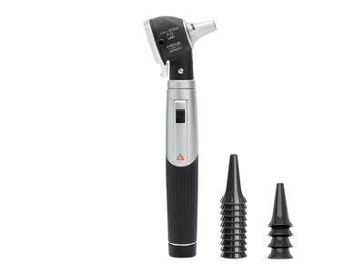 Otoscop HEINE MINI 3000 F.O. LED cu vârfuri reutilizabile - negru - D-008.70.120