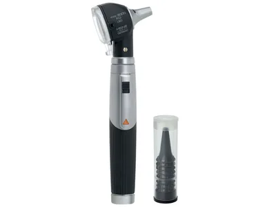 Otoscop HEINE MINI 3000 F.O. LED cu mâner reîncărcabil - negru - D-008.70.301