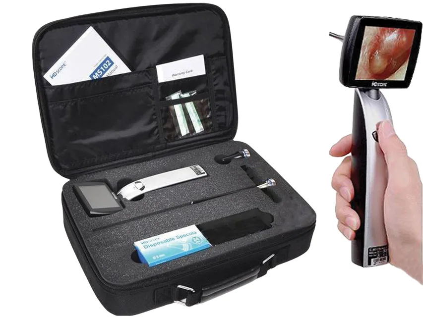 Otoascultator video MD SCOPE MS102 - pachet deluxe cu fermoar 2 sonde