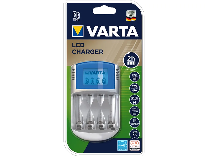 Încărcător VARTA LCD pentru baterii reîncărcabile AA și AAA